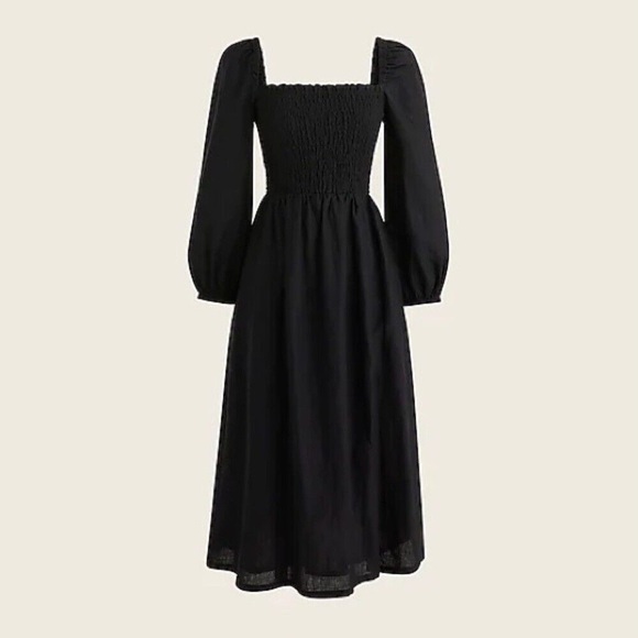 J. Crew Dresses & Skirts - J. Crew Black Midi Linen Dress sz XS